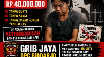 GRIB Jaya Sidoarjo Pasang Badan, Kecam Dugaan Kriminalisasi ART Atas Tuduhan Pencurian Tanpa Bukti