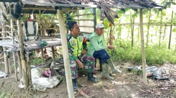 Silaturahmi Babinsa Dengan Petani Di Desa Binaan