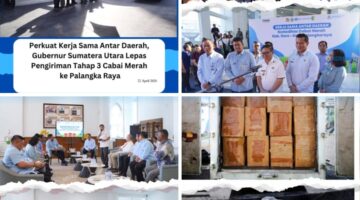 Perkuat Kerja Sama Antar Daerah, Gubernur Sumatera Utara Lepas Pengiriman Tahap 3 Cabai Merah ke Palangka Raya