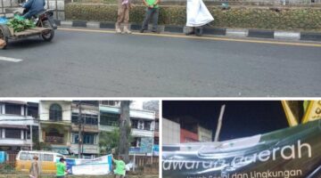 Satpol PP Karo Bersihkan Spanduk di Jalur Utama Berastagi, Dukung Visi Bupati Karo