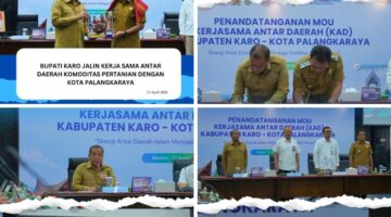 Bupati Karo Jalin Kerja Sama Antar Daerah Komoditas Pertanian dengan Kota Palangkaraya