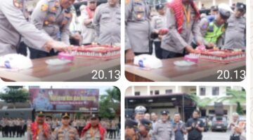 Hangat dan Penuh Haru, Kapolres Karo Rayakan Ulang Tahun Personel Sekaligus Lepas Purna Bakti