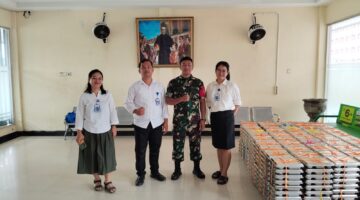 Babinsa Koramil 0201-02/MT Dampingi Penyaluran Makanan Bergizi untuk 987 Pelajar di Medan Perjuangan