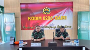 Kodim 0206/Dairi Terima Kunjungan Tim Wasrik Pos Audit ITDAM I/Bukit Barisan