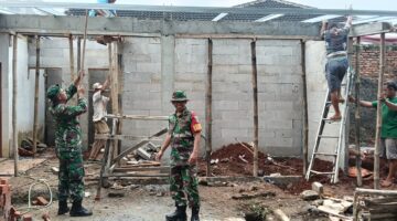 Renovasi MCK Panti Asuhan Karena Doa Mulai Tampak, Wujud Kepedulian TNI di Sawangan Depok