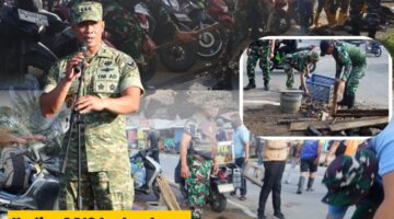 Kolaborasi TNI-Polri dan Pemkot Palembang Bersihkan Drainase, Dandim: Kurangi Dampak Banjir