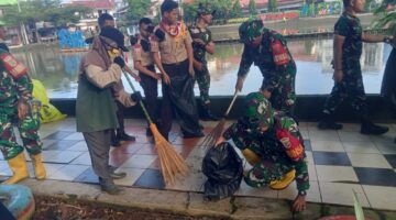 Babinsa Kodim 0418/Palembang Aktif dalam Karya Bakti Bersama Lintas Instansi