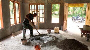 TMMD Ke 128 Tahun 2026, TNI AD Bersama Warga Percepat Pembangunan Mushola Al- Mukmin