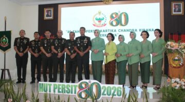 Dandim 0209/LB dan Ketua Persit Ny. Indah Hanung Kaptiaji Hadiri Syukuran HUT ke-80 Persit, Perkuat Peran dan Pengabdian