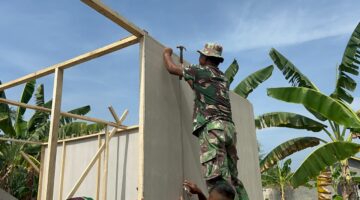 Sentuhan Kasih TNI: Program RTLH TMMD 128 Langkat Tingkatkan Kualitas Hidup Warga