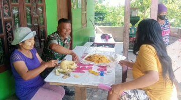 Anjangsana ke Rumah Warga, Babinsa Disuguhi Nenas Segar, Bukti Kedekatan TNI dan Rakyat