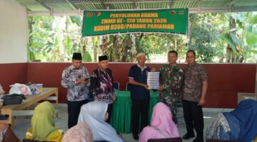 Kodim 0308/Padang Pariaman menggelar Penyuluhan Agama Yang Berlangsung Di Posko TMMD ke-128 Tahun 2026