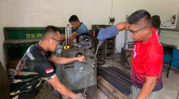 Kodam XIX Tuanku Tambusai Genjot Produksi Jembatan Gantung Garuda