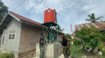 Tandon Air Berdiri,Warga Mulai Manfaatkan Air TMMD 128 Gebang