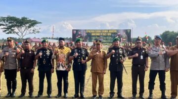 Sinergitas TNI–Polri Menguat, Sertijab Danyonif TP 902/SPG Berlangsung Khidmat di Dolok Masihul