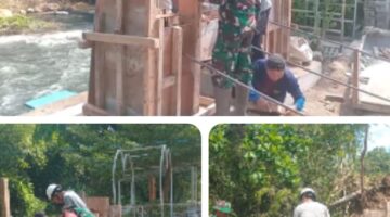 Percepat Akses Mobilitas Warga, Jembatan Perintis Garuda Wilayah Rap Rap Memasuki Tahap Pemasangan Pylon