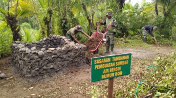 Satgas TMMD Ke-128 Kodim 0308/Padang Pariaman Kebut Pembuatan Sumur Bor dan Kedudukan Tandon Air