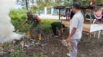 Babinsa bersama Lurah Gerakkan Warga, Pos Kamling Parongil Disulap Lebih Layak dan Nyaman