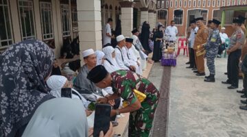 Koramil 03/SB Hadiri Pemberangkatan Jemaah Haji 1447 H, Perkuat Kebersamaan di Panai Hili