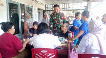 Wujud Kepedulian Terhadap Kesehatan, Babinsa Koramil 0201-14/PB Dampingi Pelayanan Posyandu Di Wilayah Binaan