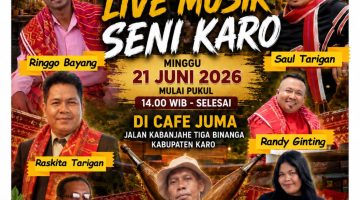Karo Punya Panggung,..!!! : Cafe Juma Resmi Jadi Episentrum Kreativitas, PSBK + 3H Produksi Gelar Live Music Gratis Tiap Minggu Cari Bakat Baru