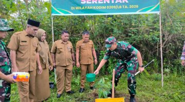 Dandim 0209/Labuhanbatu Pimpin Penanaman 500 Bibit Pohon, Wujudkan Komitmen TNI Lestarikan Lingkungan