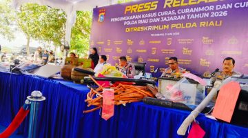 5 Bulan Operasi, Polda Riau Sikat 525 Pelaku C3 dan Sita 189 Motor Curian