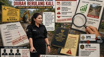 Kontrak Proyek Jalan Pangala–Awan Toraja Utara Diubah Berulang Kali, L‑KONTAK Siap Lapor Ke Penegak Hukum