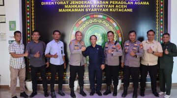 Kapolres Aceh Tenggara Silaturahmi ke Mahkamah Syar’iyah, Perkuat Sinergi Penegakan Hukum