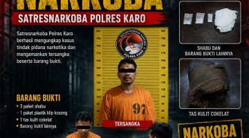 Satresnarkoba Polres Karo Tangkap Terduga Pengedar Sabu di Pinggir Jalan Kacaribu