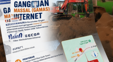Internet Terputus Massal di Singkil, Diskominfo Aceh Singkil Konfirmasi Kabel Fiber Optik Putus Akibat Alat Berat