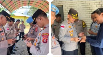 Wakapolres Aceh Timur Periksa Senjata Dinas Jajaran Polsek, Tekankan Disiplin sebagai Bentuk Tanggung Jawab