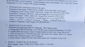 Aliansi Masyarakat Aceh Singkil Gelar Aksi Damai, Desak Usut Tuntas 5 Dugaan Pelanggaran PT Nafasindo