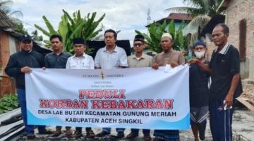 PT Socfindo Kebun Lae Butar Salurkan Bantuan untuk Korban Kebakaran di Aceh Singkil