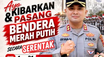Kapolres Aceh Timur Ajak Warga Kibarkan Merah Putih Sambut HUT Ke-81 RI*