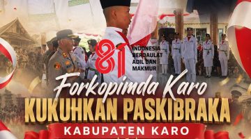 Forkopimda Karo Kukuhkan Paskibraka Kabupaten Karo, Kapolres : Jalankan Tugas dengan Disiplin dan Tanggung Jawab