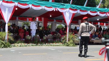 Polres Karo Tampil dalam Parade Defile Pawai Kemerdekaan RI ke-81