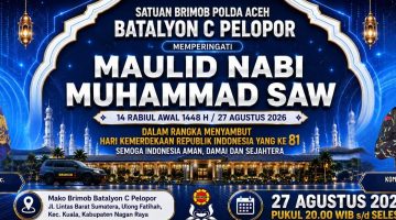 Semarak HUT ke-81 RI, Brimob Batalyon C Pelopor Gelar Dakwah Islamiah dan Maulid Akbar