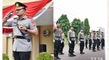 Kapolres Aceh Timur, Pimpinan Upacara Di Hari Juang POLRI Bacakan Proklamasi Polisi
