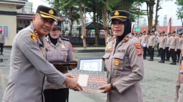 Kapolres Aceh Tenggara Beri Penghargaan Tiga Kapolsek Terbaik, Kebersihan Mako Jadi Perhatian