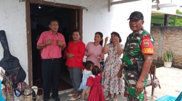 Babinsa Koramil 04/Tigalingga Ikuti Ibadah Minggu, Sekaligus Monitoring Wilayah Binaan