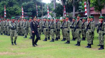 Teguhkan Komitmen Pengabdian dan Kemanunggalan, Kodim 0209/Labuhanbatu Gelar Upacara Khidmat HUT ke-81 TNI