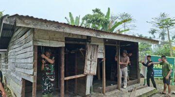TMMD ke-130 Kodim 0206/Dairi Tak Hanya Bangun Jalan, 5 Rumah Warga Sibongkaras Direhab 35 Persen