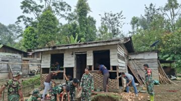 Tak Hanya Bangun Jalan, TMMD ke-130 Kodim 0206/Dairi Juga Rehab Rumah Warga Sibongkaras
