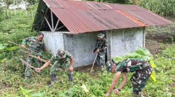 Kodim 0206/Dairi Perluas Sasaran TMMD ke-130, MCK Terbengkalai di Sibongkaras Dibersihkan dan Direhab