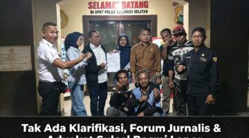 Tak Ada Klarifikasi, Forum Jurnalis & Advokat Sulsel Resmi Laporkan Fenny Frans ke Polda Sulsel
