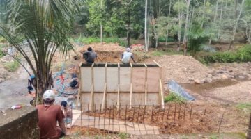 Kodim 0212/TS Bangun Jembatan Beton Rianiate Capai Progres 45,10 Persen