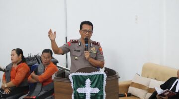 Waka Polres Sergai Gelar Minggu Kasih Di HKBP Sei Rampah, Ajak Jemaat Jadi Sahabat Polisi