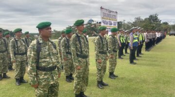 Koramil 11/KP Menghadiri Apel Gelar Pasukan Operasi Patuh Toba 2026
