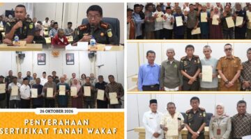 Sinergi Tiga Pilar,..!!! Kejari Karo, BPN dan Kemenag Serahkan 11 Sertifikat Tanah Wakaf untuk Kepastian Hukum Aset Umat